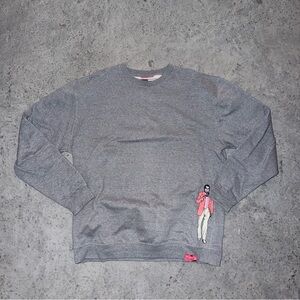 The Marathon Clothing Gray Crewneck Sweater with Graphic